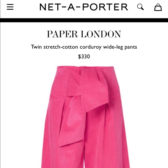 🆕NWT Paper London Twin Trousers hot pink corduroy - Picture 4 of 8